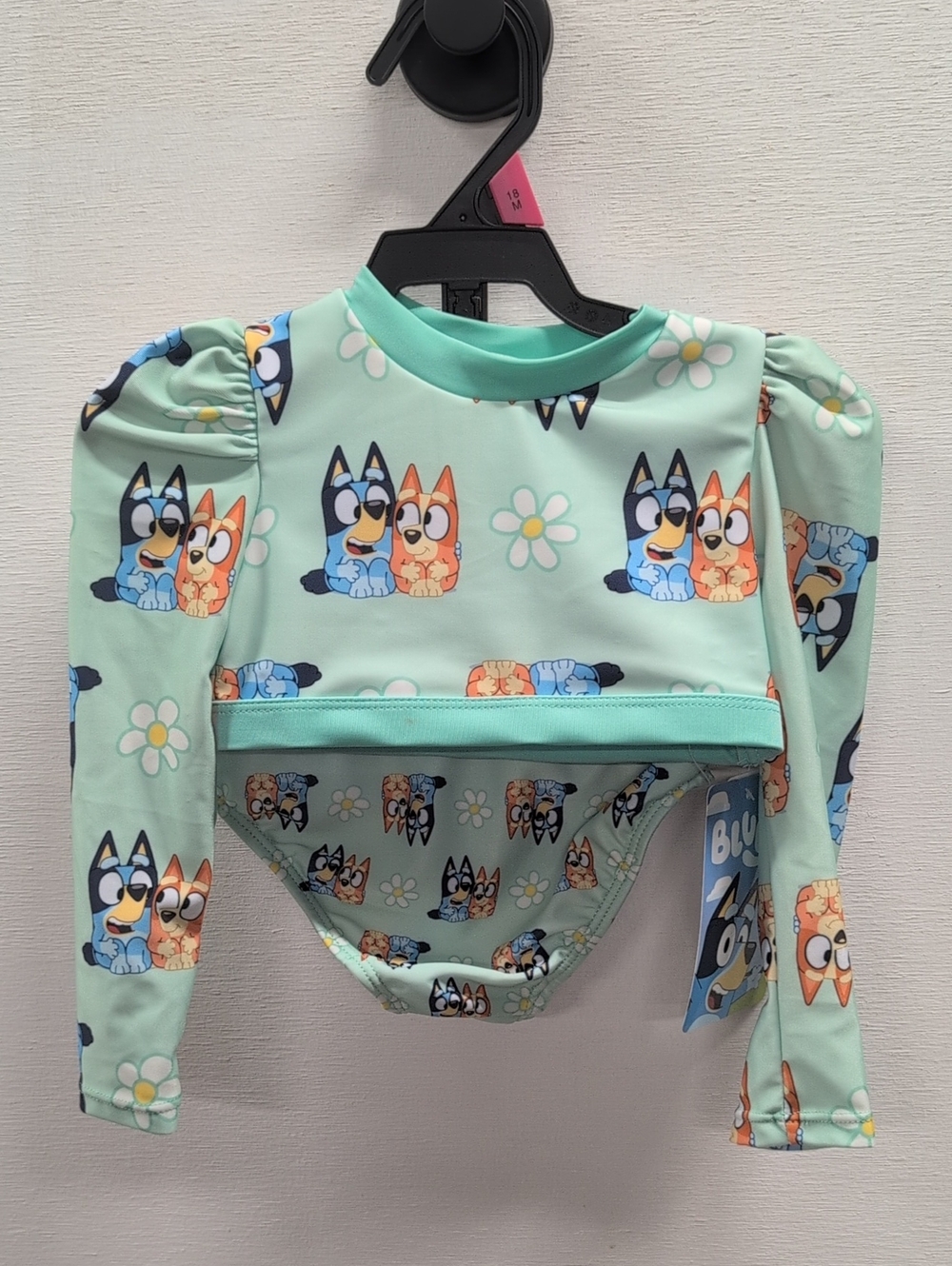 Bluey 2 Piece Swimsuit In Size 18 Months And 12 Months, New